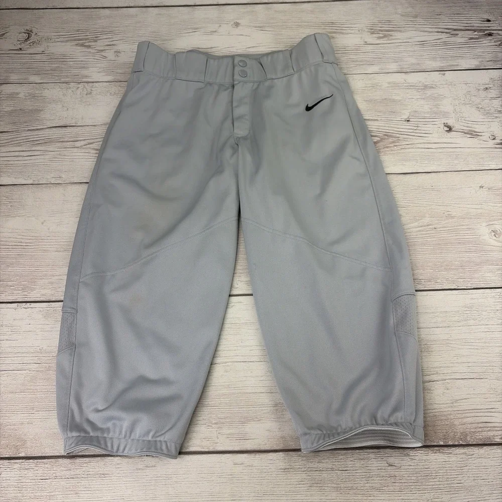 Nike Men's Medium Vapor Pro Baseball Pants Gray High Cuff